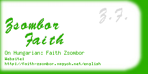 zsombor faith business card